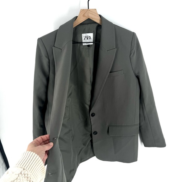 Last Chance: Zara Womens Classic Oversized Blazer Jacket Size XS - Picture 10 of 14